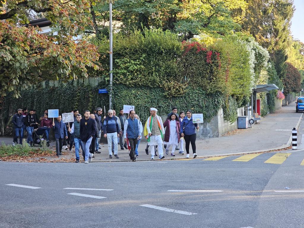  Gandhi walk at Berne on 07 October 2023